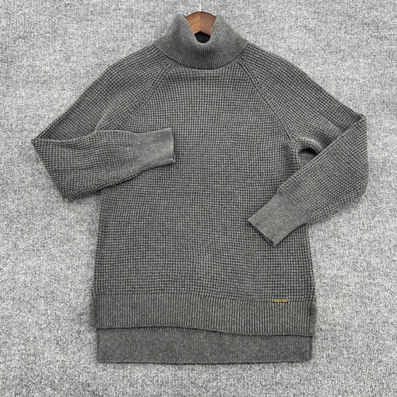 Michael Kors Sweaters - Michael Kors Turtleneck Sweater Womens Small Gray Waffle Knit‎ Office Minimalist